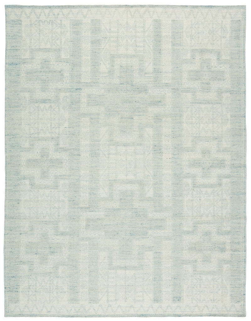 Monarch Hand Knotted Cirus Light Blue & Ivory Rug 1