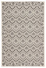 Laurel Indoor/ Outdoor Damask Dark Gray & Cream Area Rug