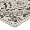 Laurel Indoor/ Outdoor Damask Dark Gray & Cream Area Rug