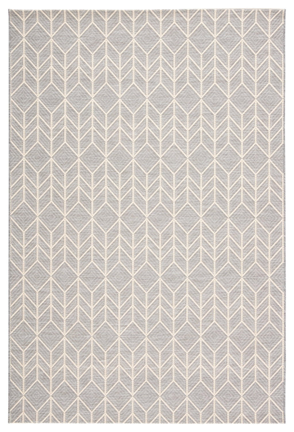 Galloway Indoor/ Outdoor Chevron Gray & Cream Area Rug