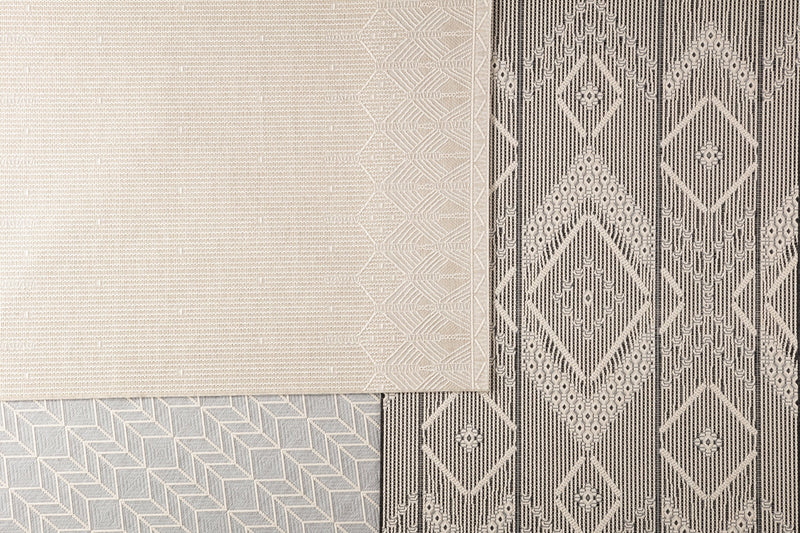 Galloway Indoor/ Outdoor Chevron Gray & Cream Area Rug