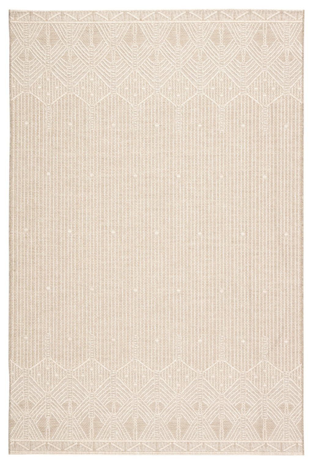 Belvidere Indoor/ Outdoor Borders Beige & Cream Area Rug