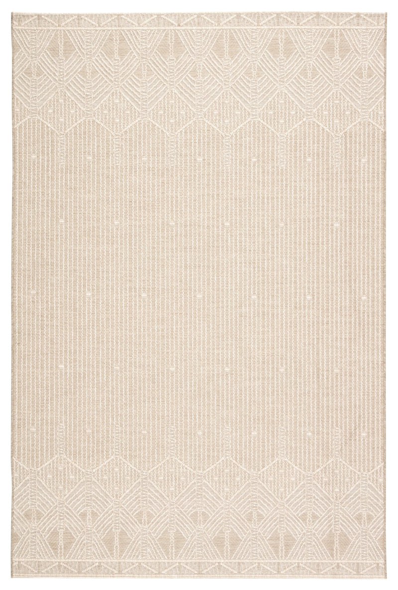 Belvidere Indoor/ Outdoor Borders Beige & Cream Area Rug