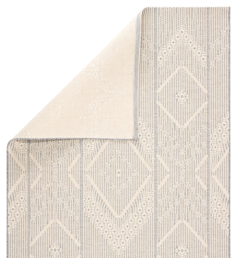 Shiloh Indoor/ Outdoor Tribal Gray & Cream Area Rug