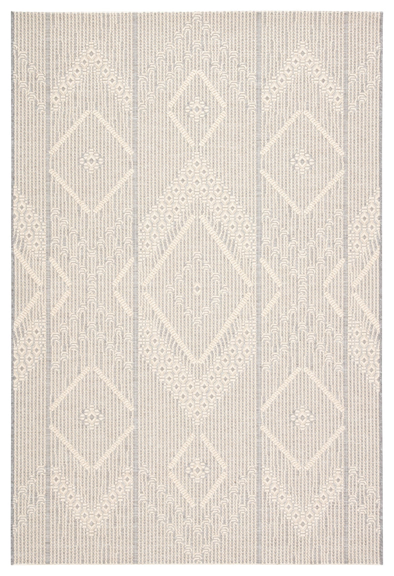 Shiloh Indoor/ Outdoor Tribal Gray & Cream Area Rug