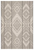 Shiloh Indoor/ Outdoor Tribal Dark Gray & Cream Area Rug