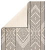 Shiloh Indoor/ Outdoor Tribal Dark Gray & Cream Area Rug