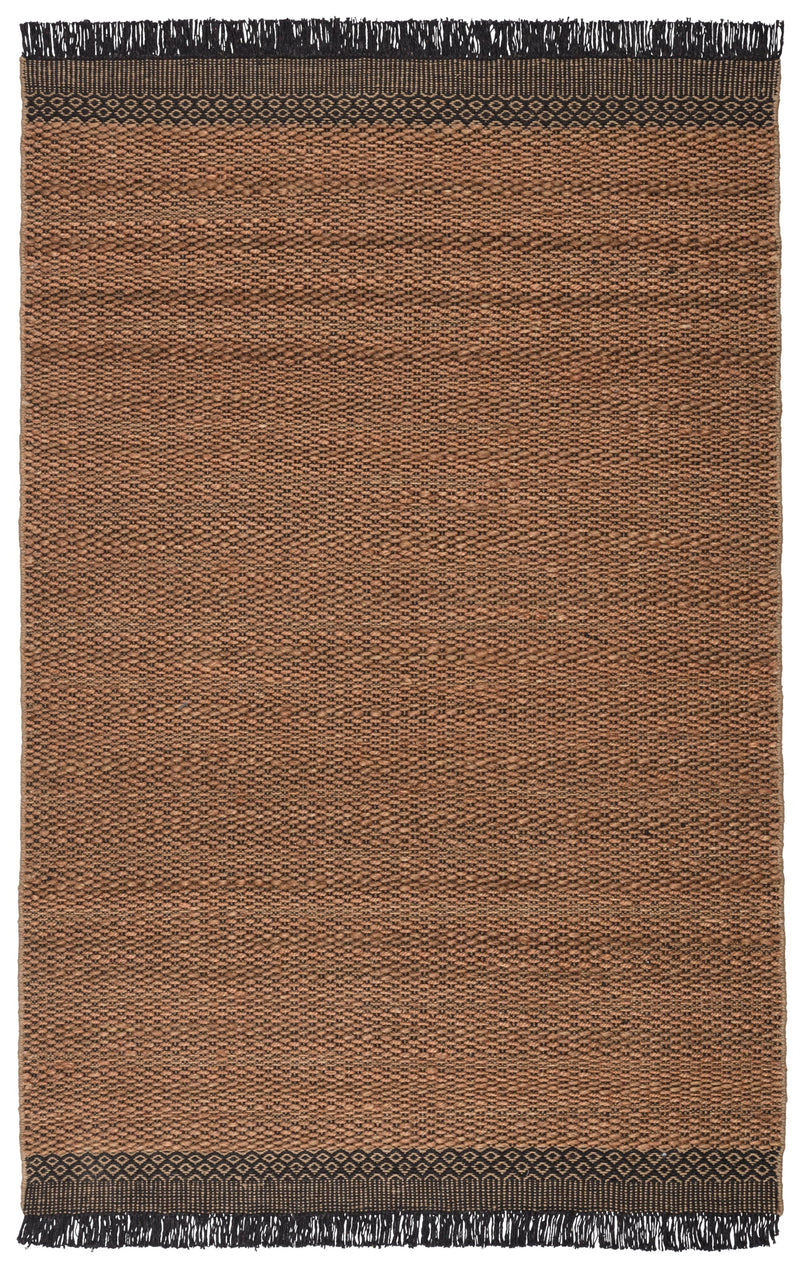 Saanvi Natural Border Tan/ Black Rug by Jaipur Living