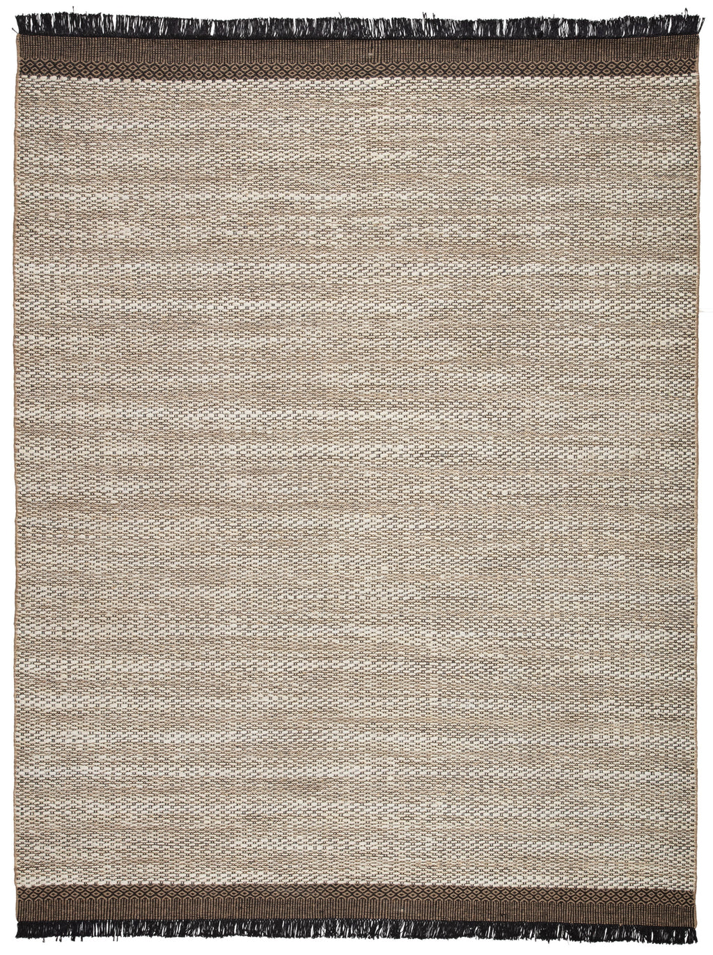 Saanvi Natural Border White/ Black Rug by Jaipur Living