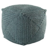 Montauk Bridgehampton Indoor/Outdoor Teal Pouf 1