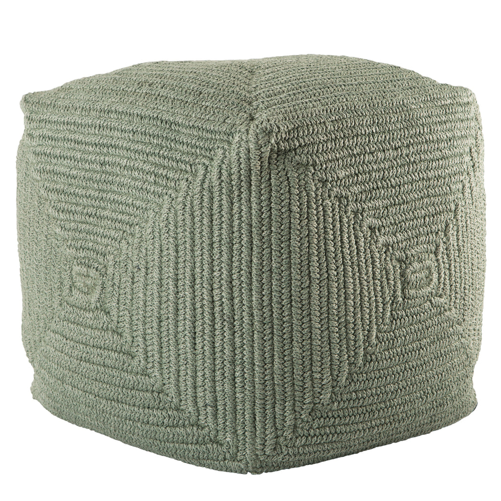 Montauk Bridgehampton Indoor/Outdoor Green Pouf 1