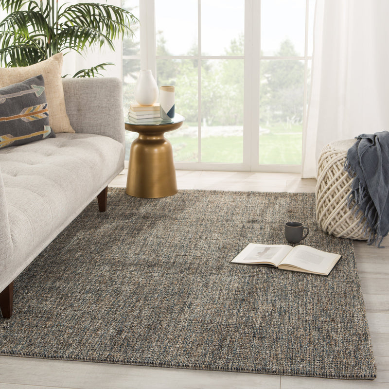 Sutton Natural Solid Gray/ Blue Rug by Jaipur Living