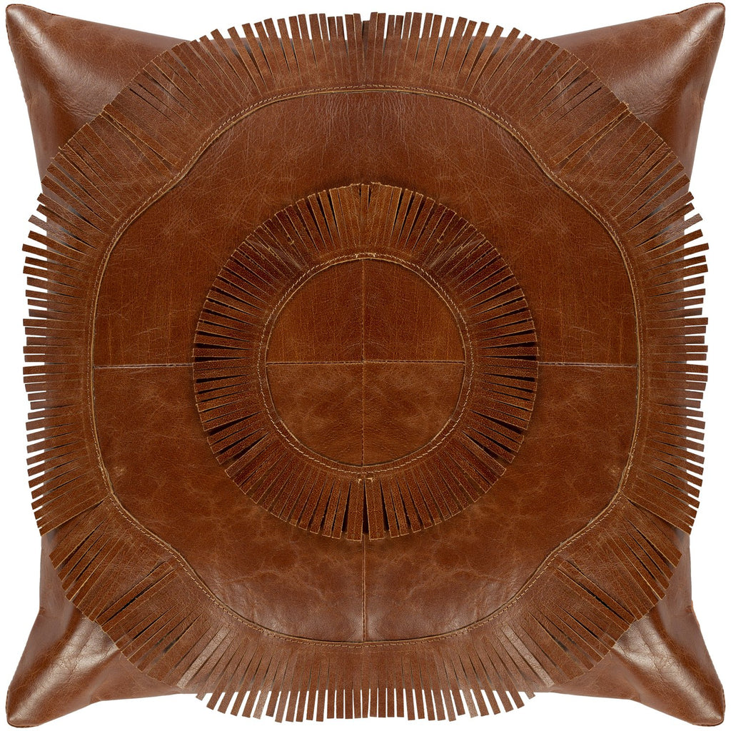 Mesquite MQT-001 Leather Pillow in Camel by Surya