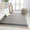 Strand Indoor/Outdoor Striped Dark Grey & Beige Rug