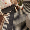 Strand Indoor/Outdoor Striped Dark Grey & Beige Rug