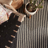 Strand Indoor/Outdoor Striped Dark Grey & Beige Rug