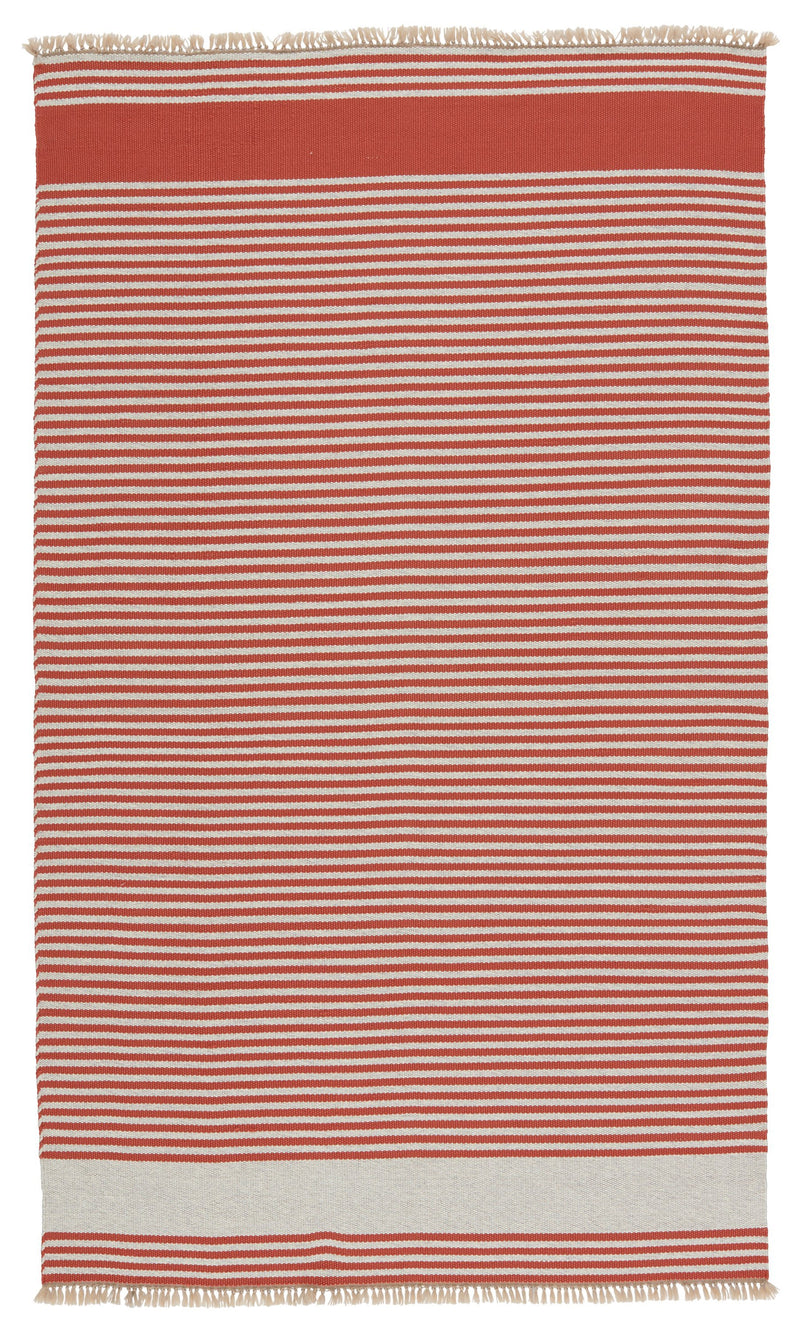 Strand Indoor/Outdoor Striped Rust & Beige Rug