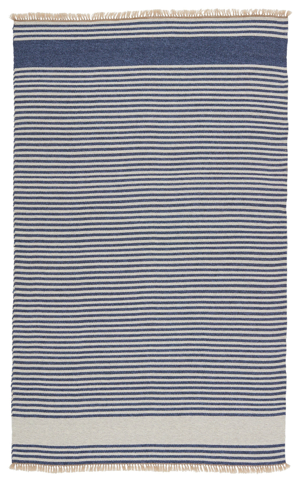 Strand Indoor/Outdoor Striped Blue & Beige Rug