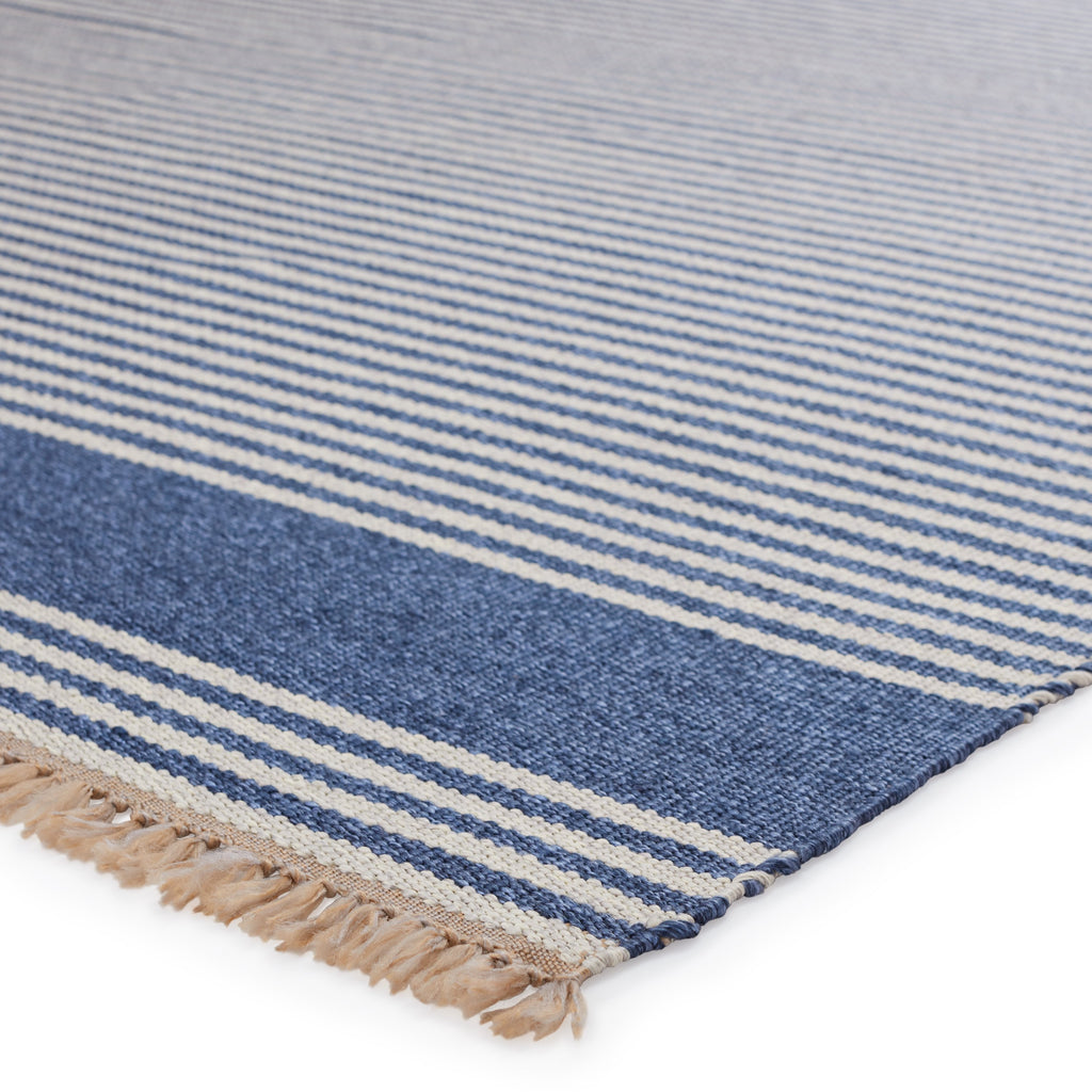 Strand Indoor/Outdoor Striped Blue & Beige Rug