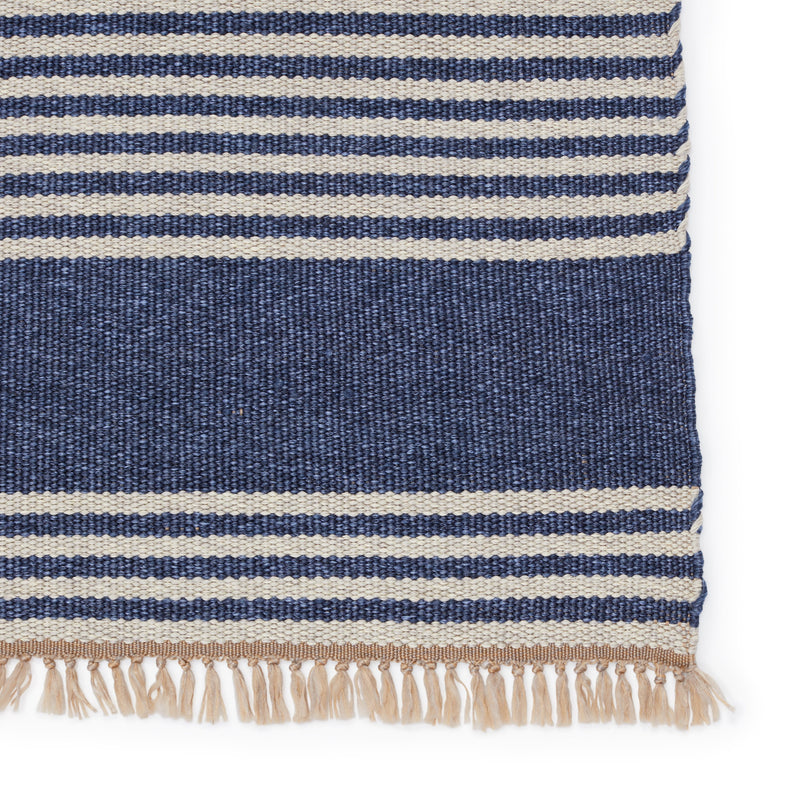 Strand Indoor/Outdoor Striped Blue & Beige Rug