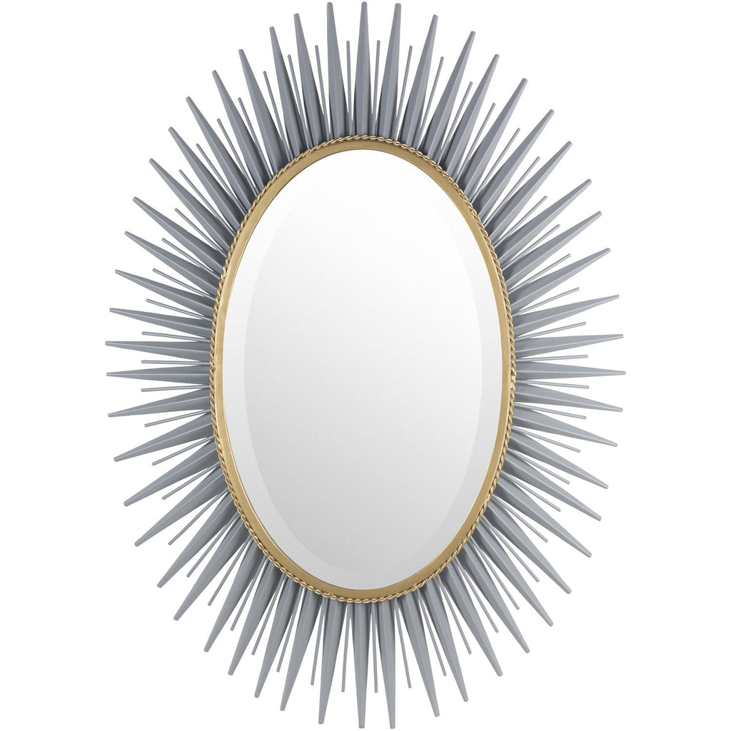 Nihal MRR-2001 Sunburst Mirror in Grey by Surya