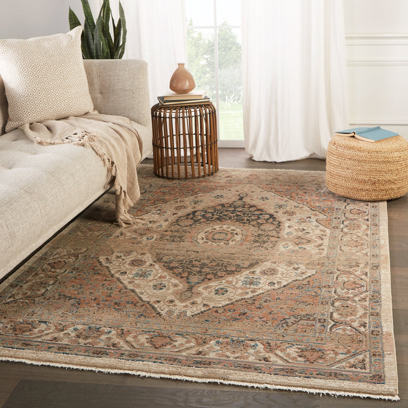 Irenea Medallion Tan & Ivory Rug by Jaipur Living