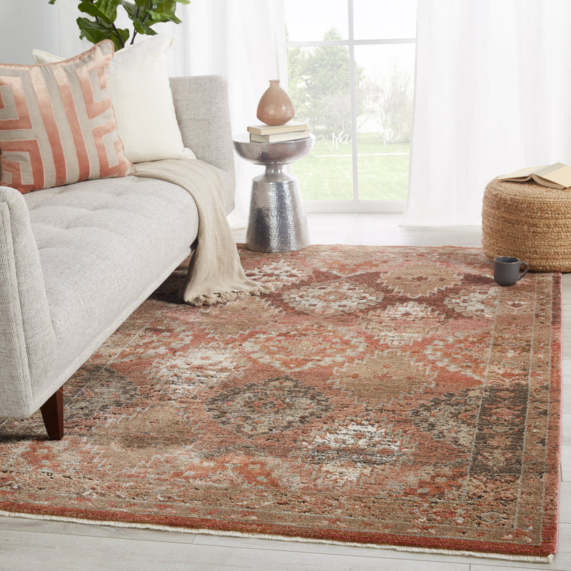 Lia Medallion Rust & Pink Rug by Jaipur Living