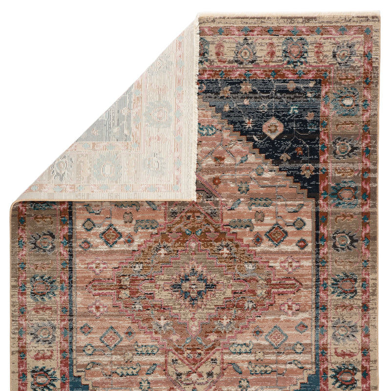 Elizar Medallion Blush & Dark Blue Rug by Jaipur Living