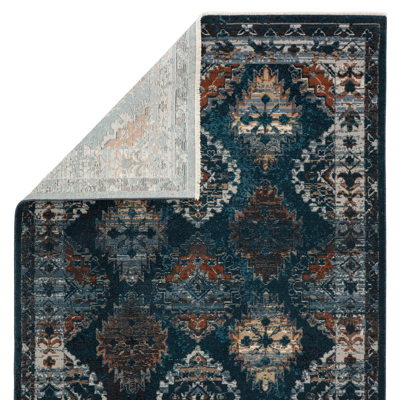 Lia Medallion Blue & Rust Rug by Jaipur Living