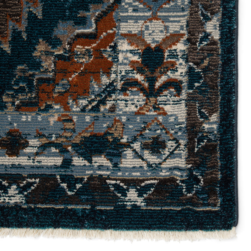 Lia Medallion Blue & Rust Rug by Jaipur Living