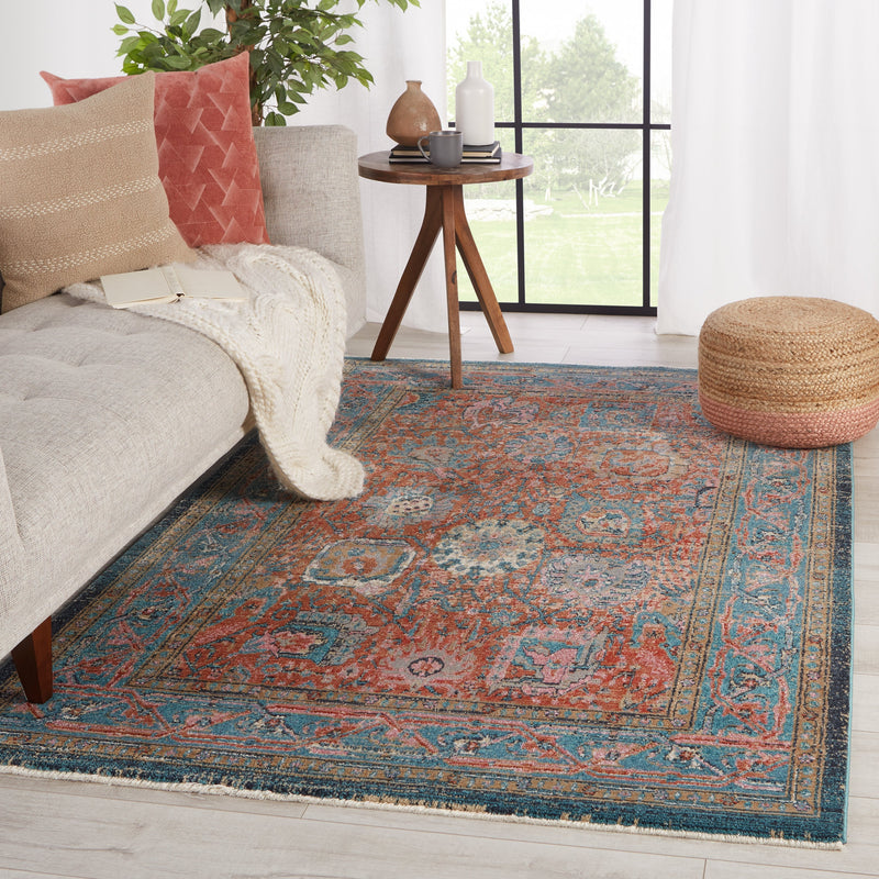 Romilly Oriental Rust & Teal Area Rug