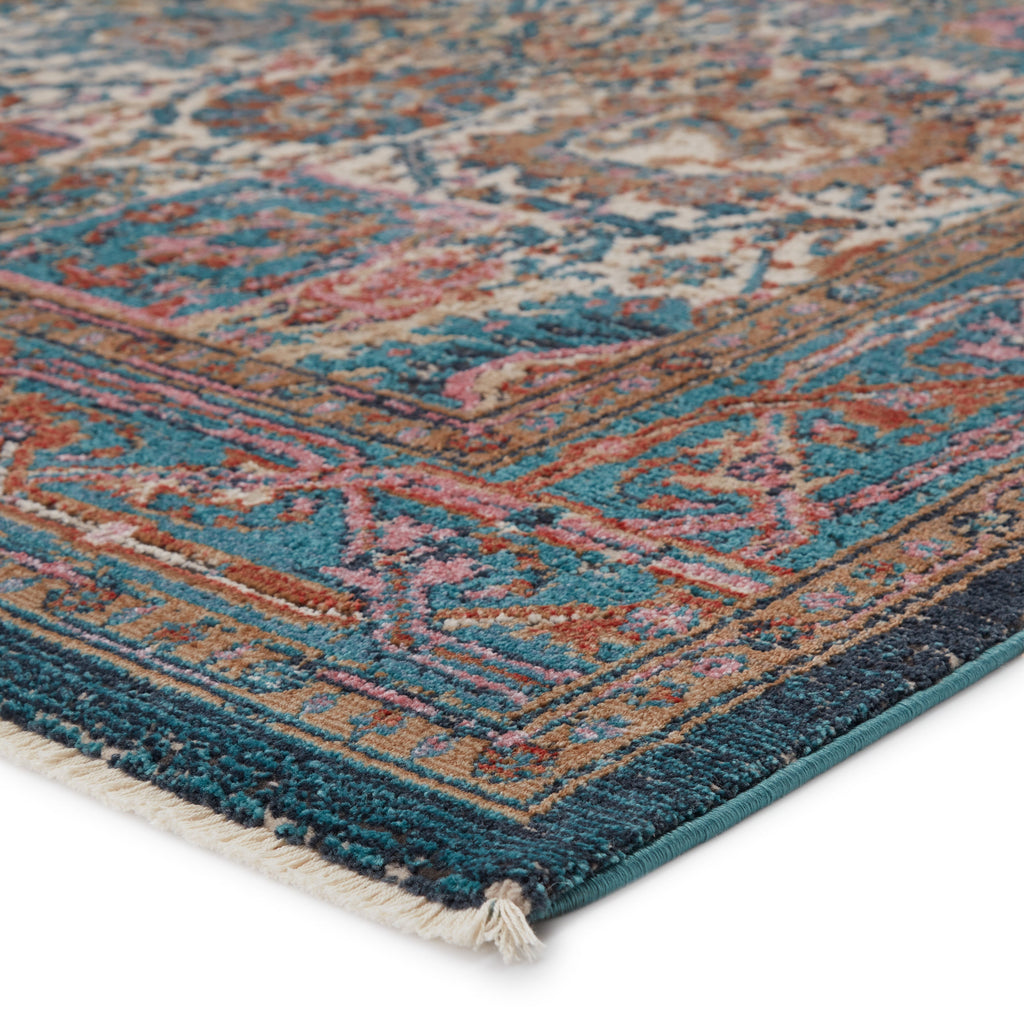 Romilly Oriental Teal & Rust Area Rug