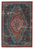 Marielle Medallion Blue & Rust Area Rug