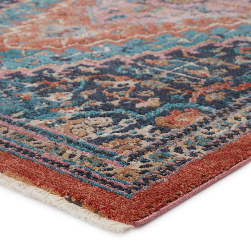 Marielle Medallion Blue & Rust Area Rug