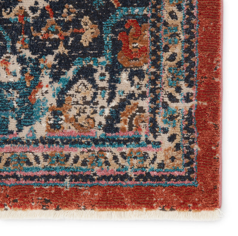 Marielle Medallion Blue & Rust Area Rug