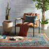 Marielle Medallion Blue & Rust Area Rug