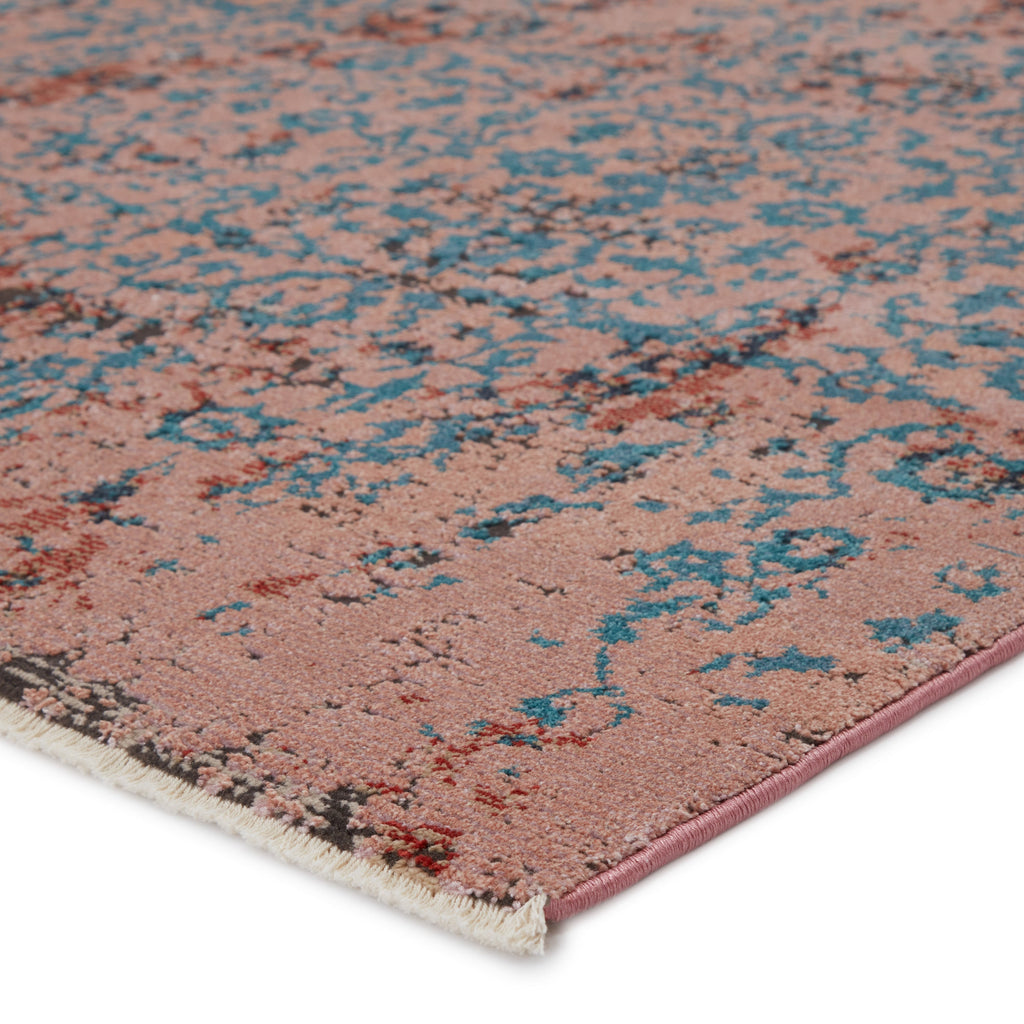 Zea Trellis Pink & Teal Area Rug