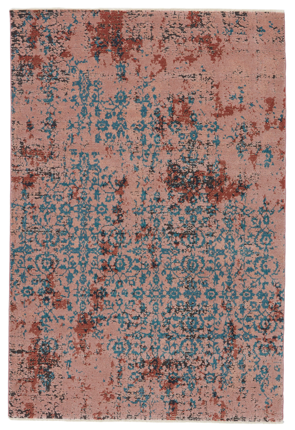 Zea Trellis Pink & Teal Area Rug