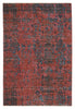 Ezlyn Abstract Red & Teal Area Rug