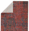 Ezlyn Abstract Red & Teal Area Rug