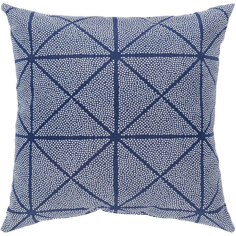 Mazarine Woven Pillow in Dark Blue