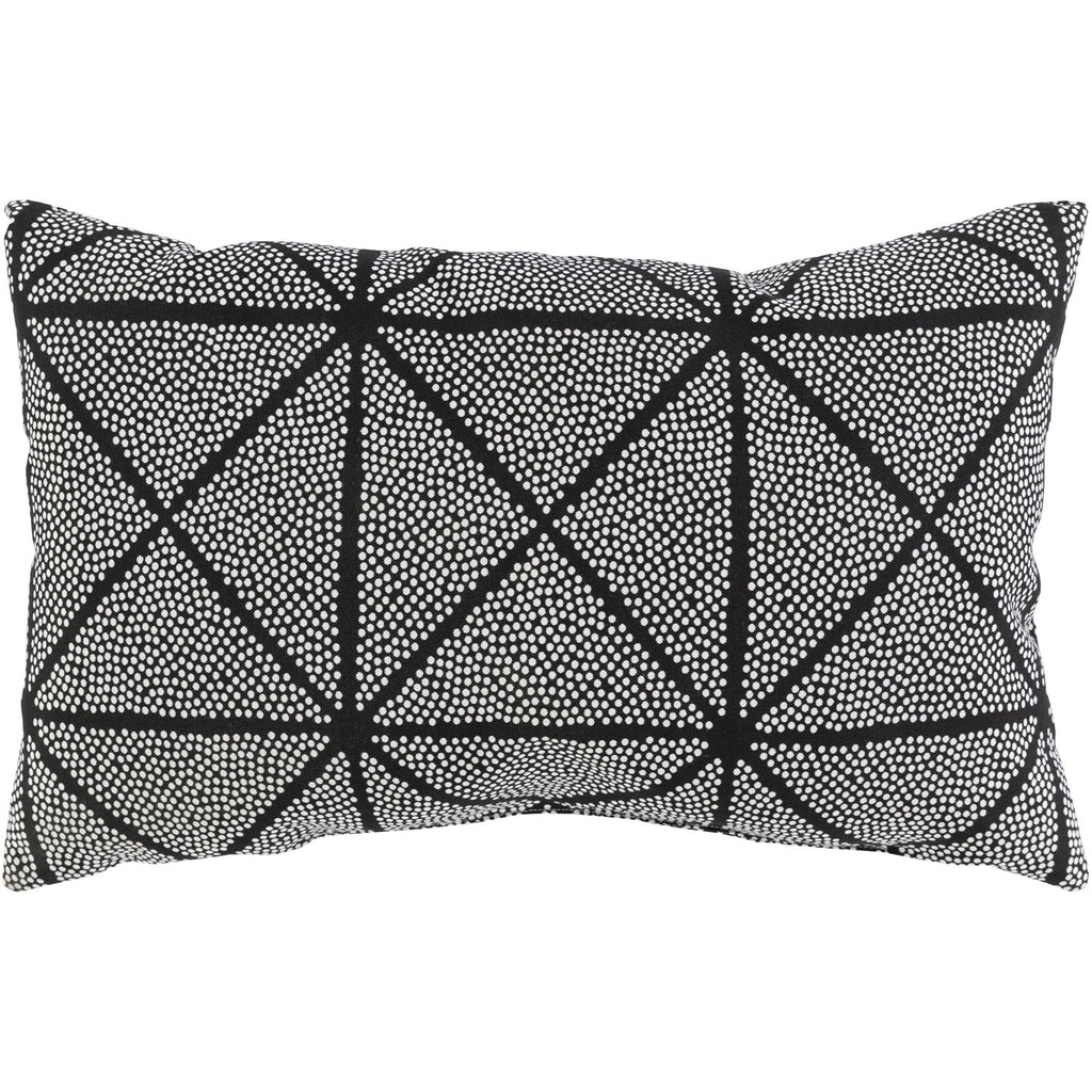 Mazarine MZR-003 Woven Pillow in Black & White by Surya