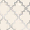 Marrakesh Removable Wallpaper in Cream and Metallic Silver