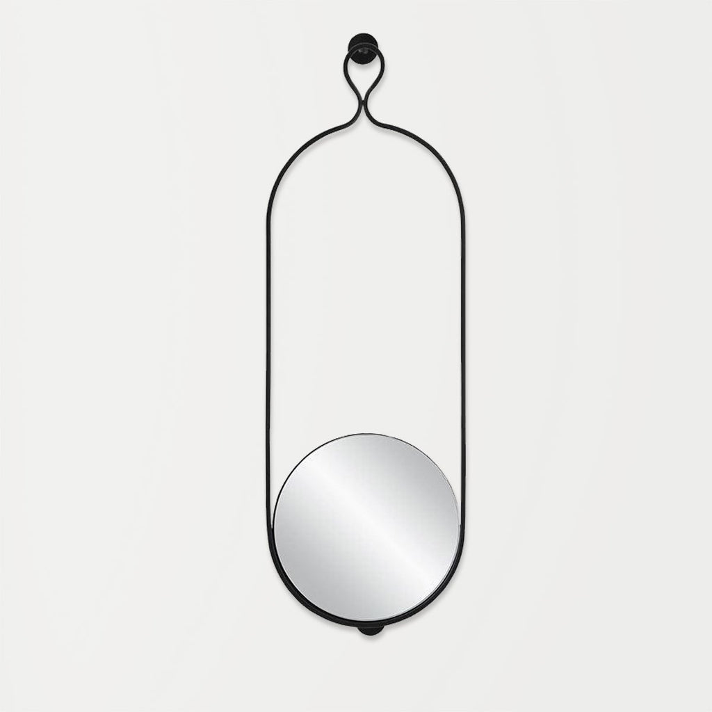 Matte Black Metal Wall Mirror