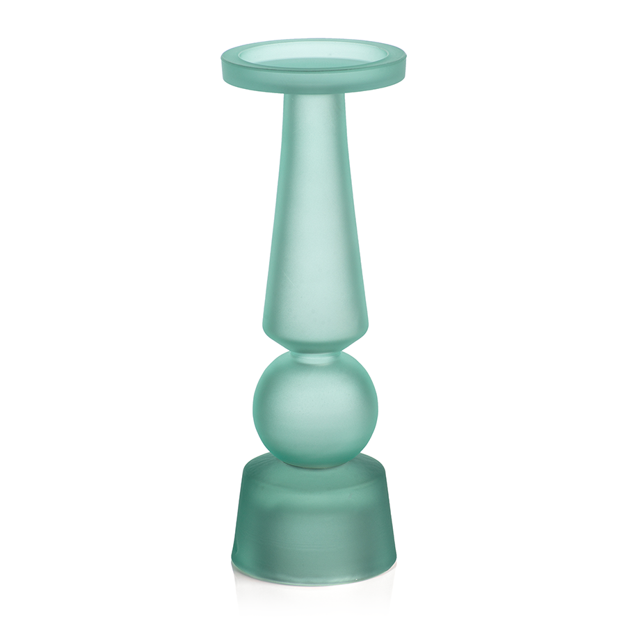 Matte Frosted Glass Pillar Candle Holder in Various Sizes