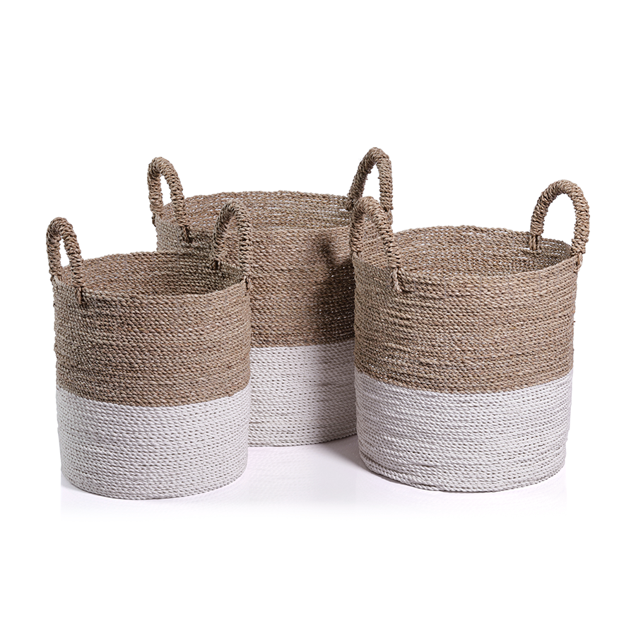 Mazu Seagrass Baskets, Set of 3