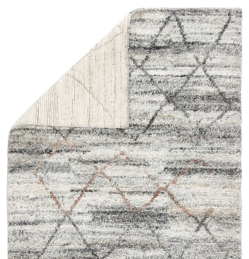 Kenzi Hand-Knotted Trellis Gray & Brown Area Rug