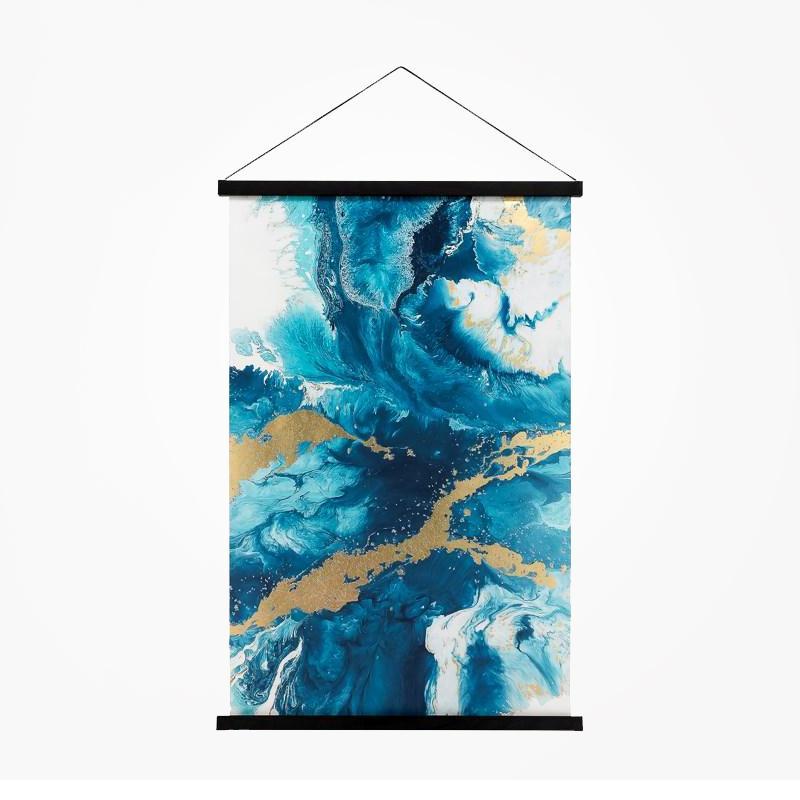 Miko Hanging Printed Canvas Rolled Wall Art - Agate