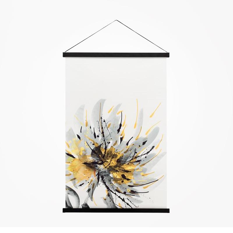 Miko Hanging Printed Canvas Rolled Wall Art - Dahlia