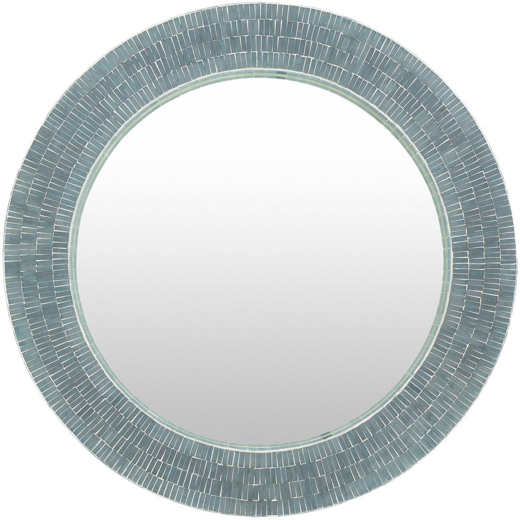 Natalia NAA-001 Round Mirror in Gray by Surya